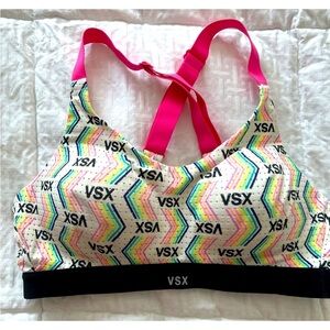 VSX Sport 34B Multi Color  Monogram Sports Bra Victoria's Secret GUC